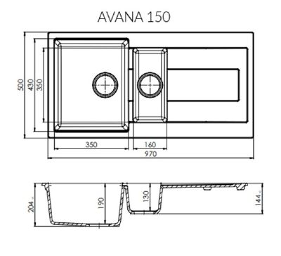 GRANMASTER AVANA 150 INSET WHITE QUARTZ 1.5 BOWL SINGLE DRAINER SINK, GRA0106 GRANMASTER AVANA 150 INSET WHITE QUARTZ 1.5 BOWL SINGLE DRAINER SINK, GRA0106